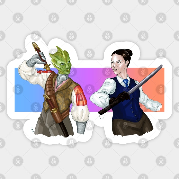 Vastra and Jenny Sticker by ConnorATerro